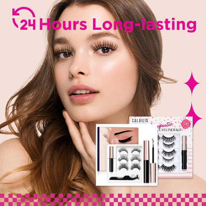 💥Flat 50%OFF🔥Reusable Magnetic Artificial Eyelashes Tool with Eyeliner😍