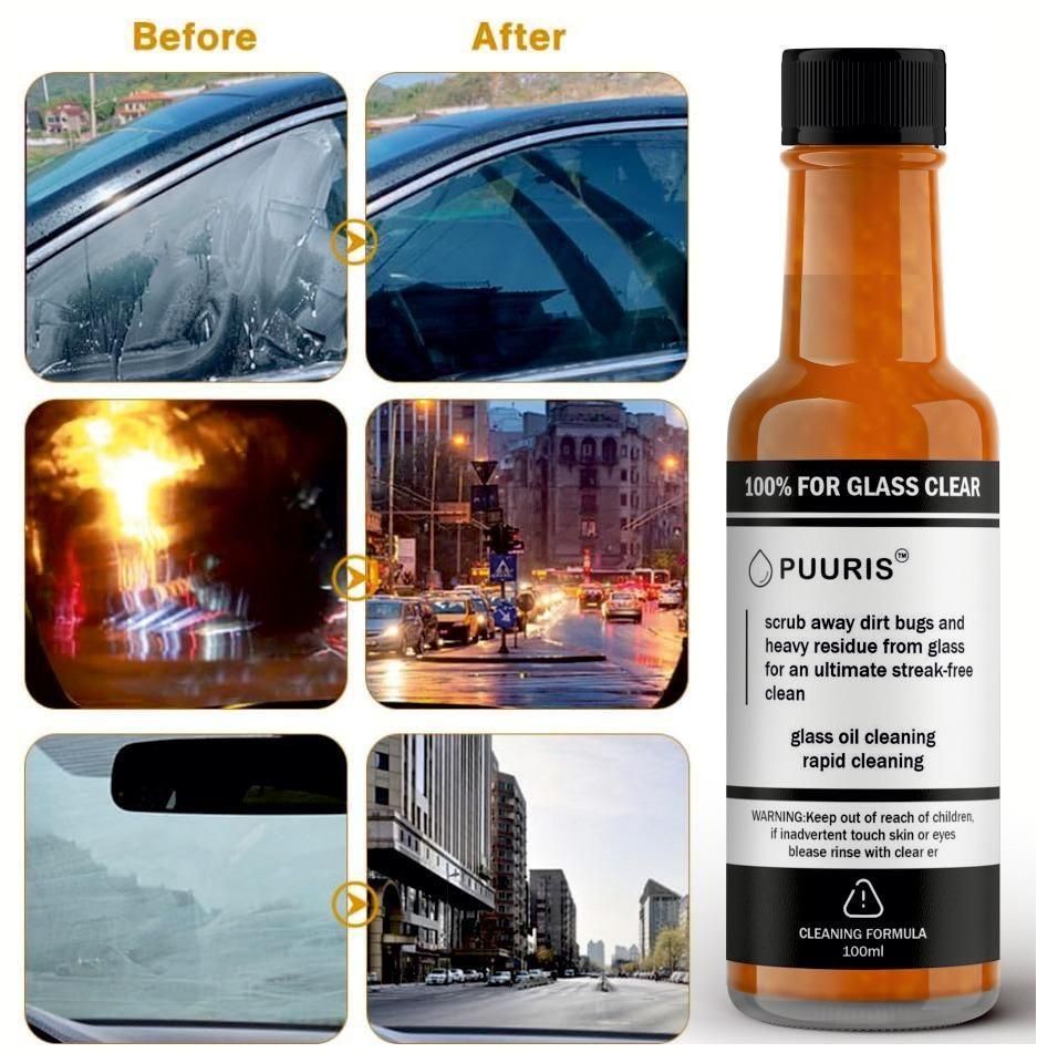 🔥 BUY 1 GET 1 FREE 🔥 Powerful Glass Cleaner & Oil Film Remover for Both Home and Car Use