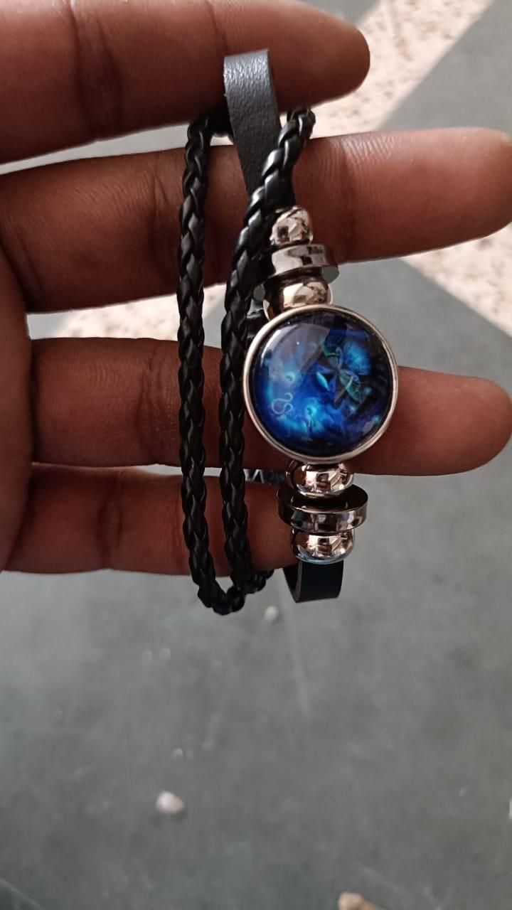 🧿Astrology Bracelet 🧿| 🔥Black Leather Adjustable Bracelet 🔥|Get your Own zodiac signs🧿| ⏰Limited Period Offer ⏰| ⭐⭐⭐⭐