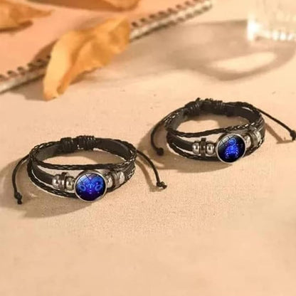 🧿Astrology Bracelet 🧿| 🔥Black Leather Adjustable Bracelet 🔥|Get your Own zodiac signs🧿| ⏰Limited Period Offer ⏰| ⭐⭐⭐⭐