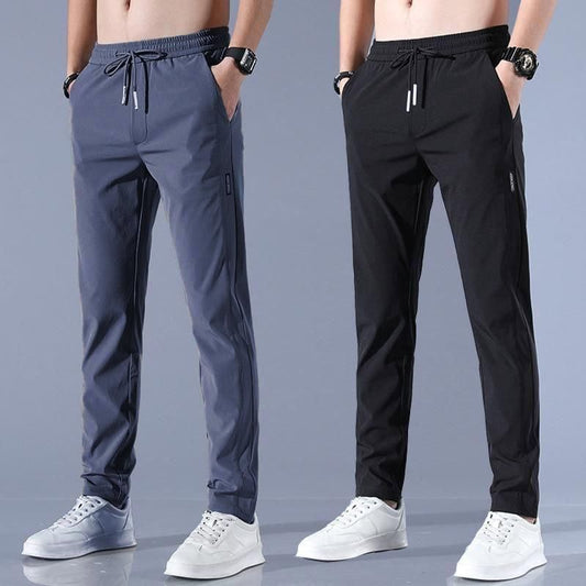 🔥Buy1 Get 1 Free💥🤩PREMIUM MEN'S HIGH STRETCH SKINNY LYCRA PANTS(Black & Gray) 🔥