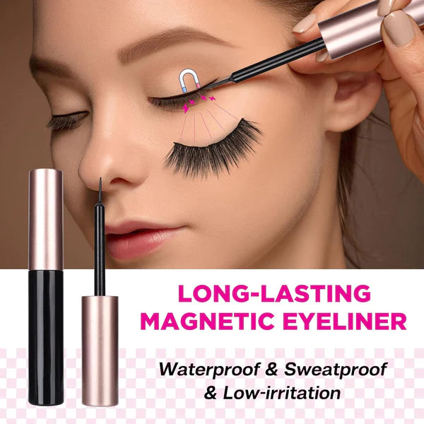 💥Flat 50%OFF🔥Reusable Magnetic Artificial Eyelashes Tool with Eyeliner😍