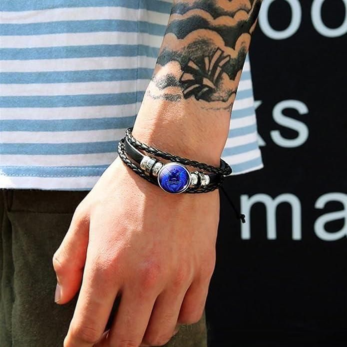 🧿Astrology Bracelet 🧿| 🔥Black Leather Adjustable Bracelet 🔥|Get your Own zodiac signs🧿| ⏰Limited Period Offer ⏰| ⭐⭐⭐⭐