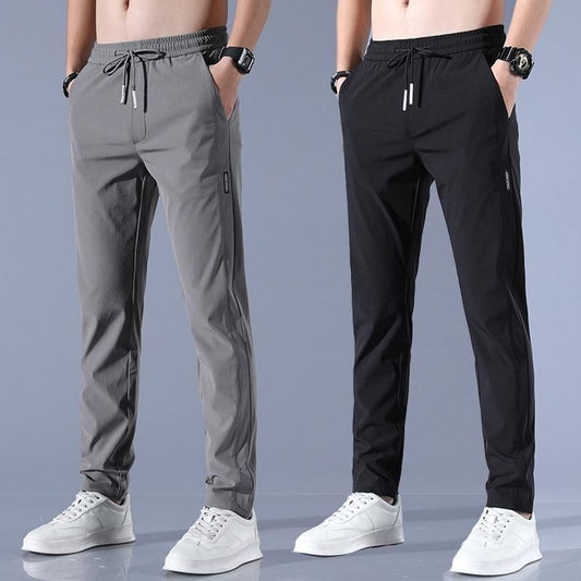 MEN'S Stylish REGULAR FIT LYCRA TRACK PANT( Black + GREY ) ( Buy 1 Get 1 Free)