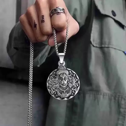 🌟 Men’s Silver Chain with Hanuman Pendant 🌟🙏 |🔥50% Off 🔥| 🏹Jai shree Ram🏹| Free Shipping 🚚|⭐⭐⭐⭐⭐