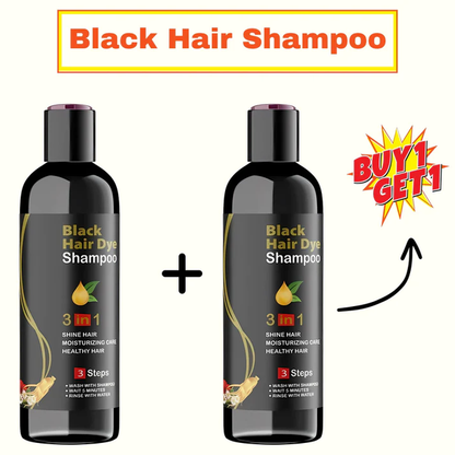 BLACK HAIR DYE SHAMPOO 3-IN-1 (NO SIDE EFFECT) - 🔥Buy 1 Get 1 Free 🔥