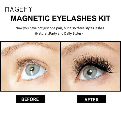 💥Flat 50%OFF🔥Reusable Magnetic Artificial Eyelashes Tool with Eyeliner😍