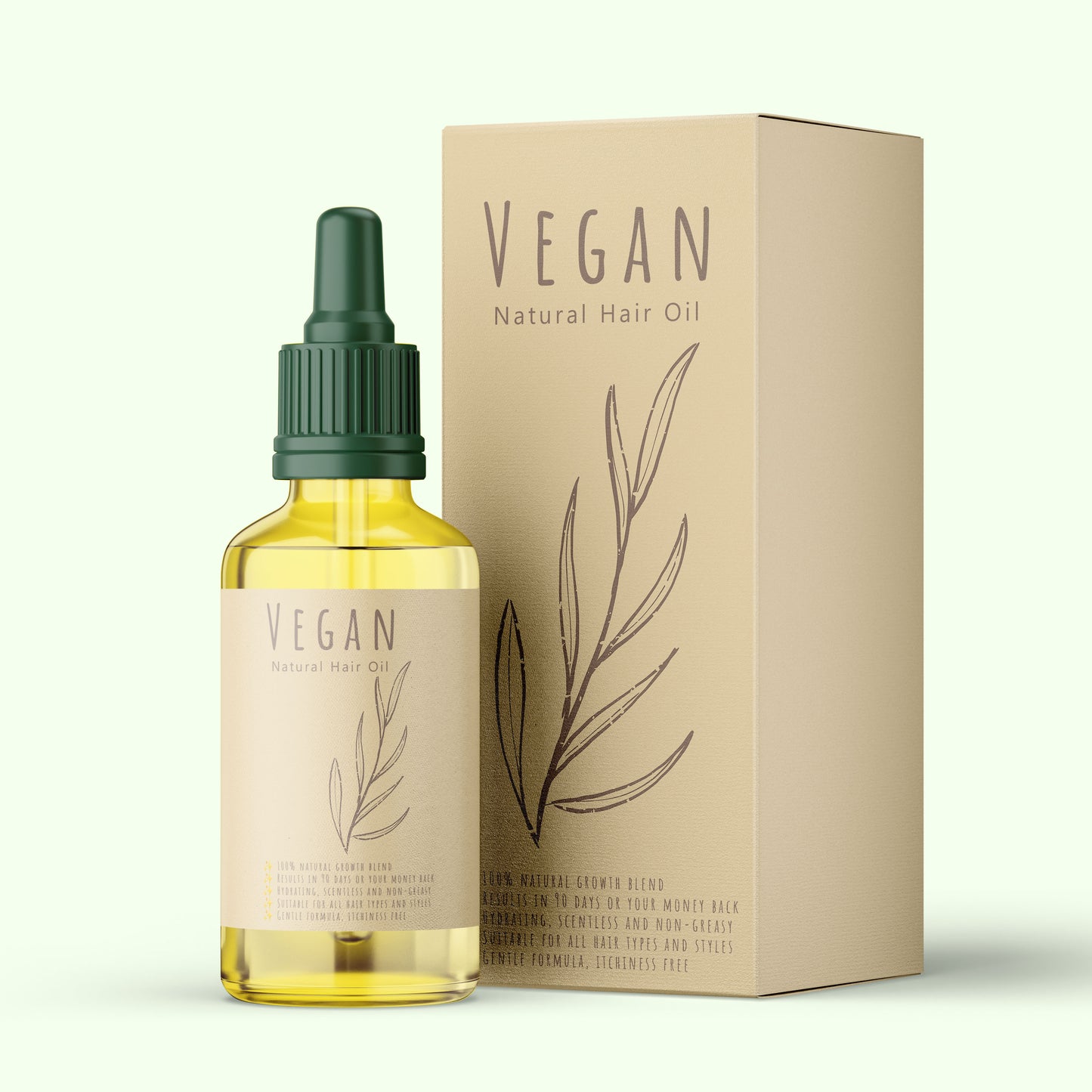 Vegan Natural Hair Growth Oil (Pack of 2)