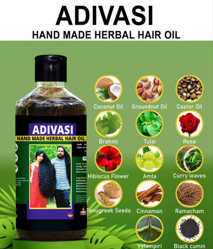 BUY 1 GET 1 FREE* Adivasi Nilgeri Herbal Hair Oil