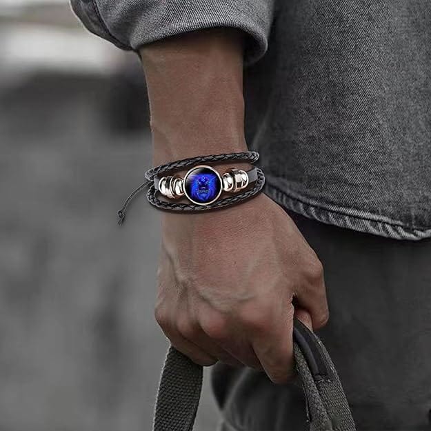 🧿Astrology Bracelet 🧿| 🔥Black Leather Adjustable Bracelet 🔥|Get your Own zodiac signs🧿| ⏰Limited Period Offer ⏰| ⭐⭐⭐⭐