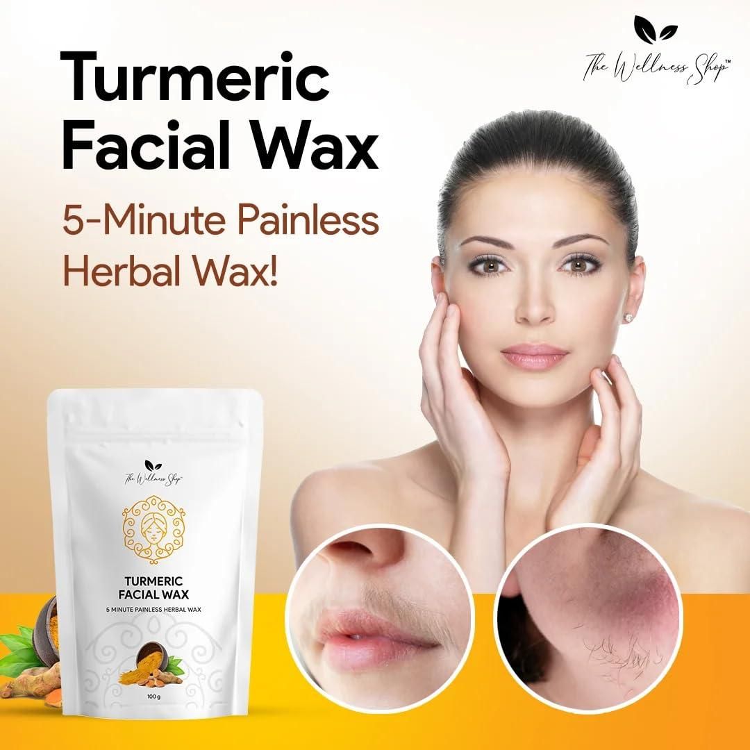 Turmeric Facial Wax - 5 Minute Painless Herbal Wax Powder 💥BUY 1 GET 1 FREE💥