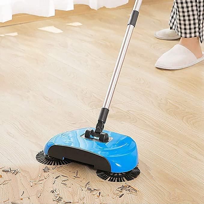 Magic Broom Floor Cleaner-Hand Push Rotating Sweeping Broom, Room and Office Floor Sweeper Cleaner Dust Mop Set