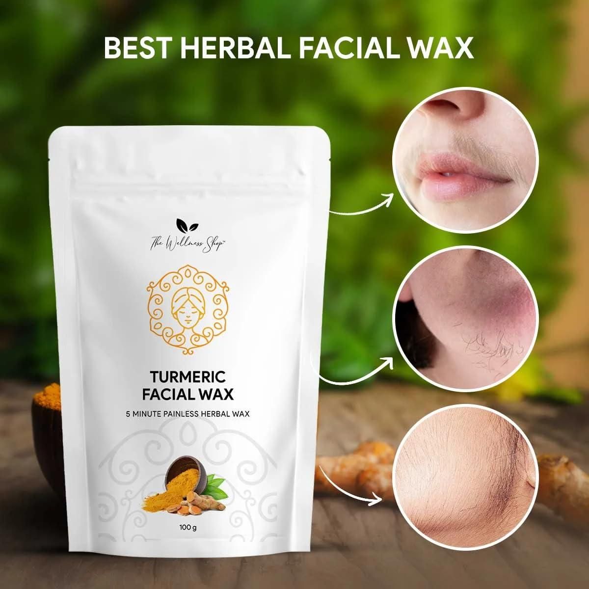 Turmeric Facial Wax - 5 Minute Painless Herbal Wax Powder 💥BUY 1 GET 1 FREE💥