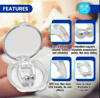 💥Flat 50% OFF Sale😍 Anti Snoring Nose Clip Device for Men Women Nasal Strips Stops Snoring